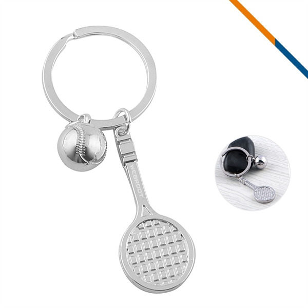 Silver color option for Mini Tennis Keychain