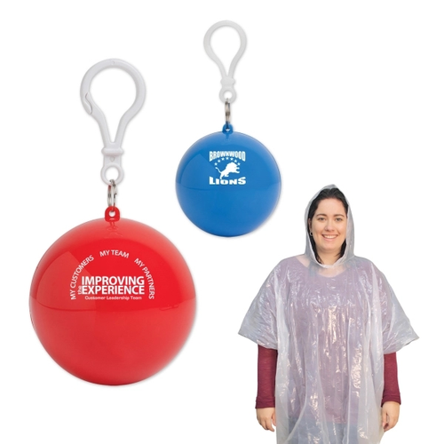 Main photo of Rain Poncho In Ball Keychains
