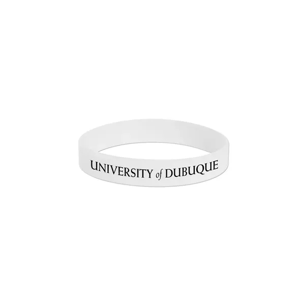 White color option for Usa Screen Printed Silicone Bracelet