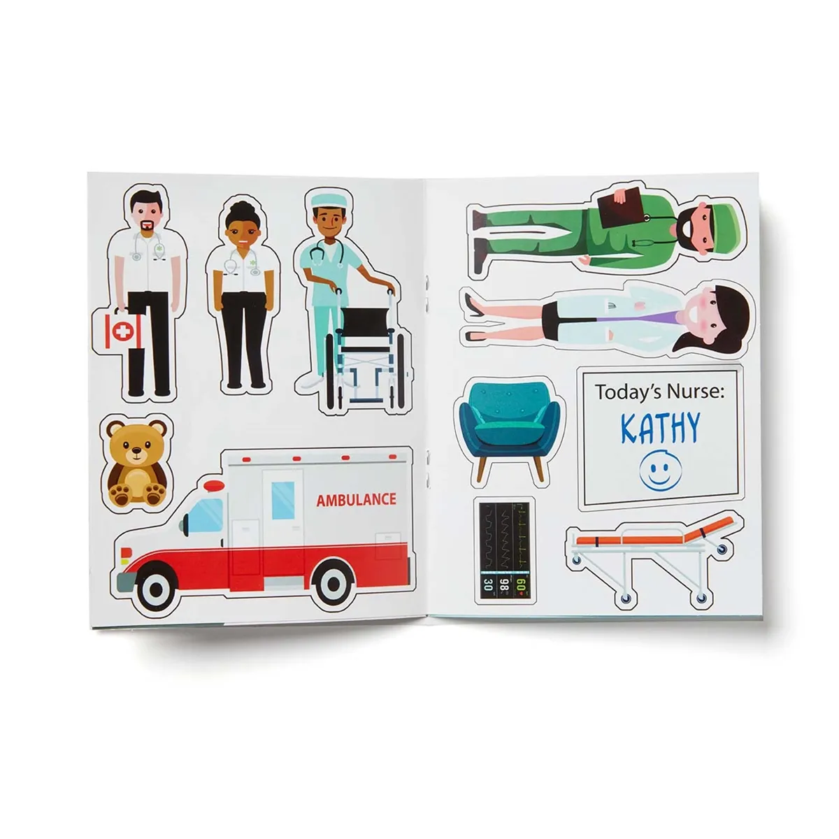 Hospital color option for Kids Sticker Activity Book