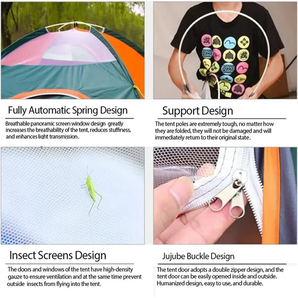Orange color option for Instant Pop Up Lightweight Camping Tent