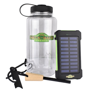 Photo of Camp Essentials Kit   Bottle, Fire Starter & Solar Charger