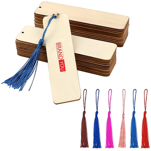 Photo of Wooden Rectangular Bookmarks With Tassel