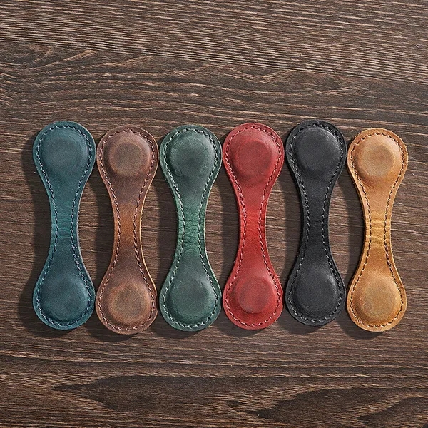 Brown color option for Magnetic Leather Bookmarks Book Marker Clips