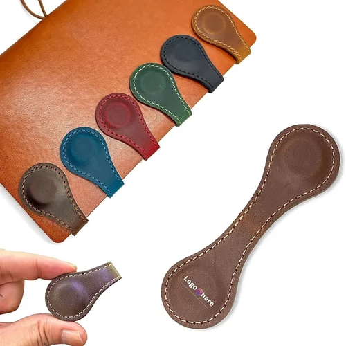 Photo of Magnetic Leather Bookmarks Book Marker Clips