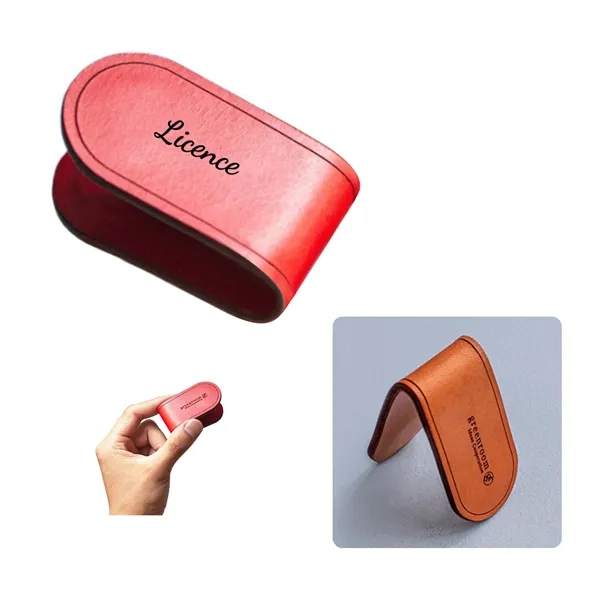 Red color option for Magnetic Leather Bookmark