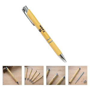 Photo of Bamboo Wooden Sustainable Retractable Ballpoint Pen