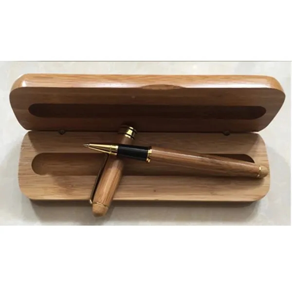 Wood color option for Executive Wooden Rollerball Pen Set