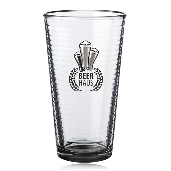 Clear Black color option for 16 Oz Spiral Pint Glasses