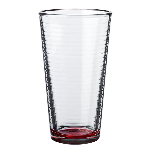 Clear Red color option for 16 Oz Spiral Pint Glasses