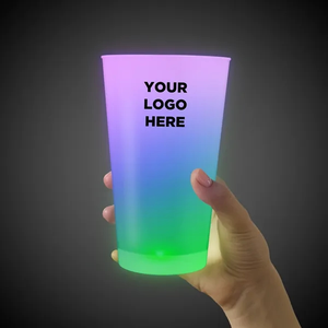 Photo of Led Glow Light Up Neon Look 16 Oz Pint Glass