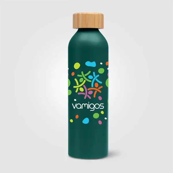 Teal color option for Eden 20 Oz. Aluminum Water Bottle With Bamboo Lid