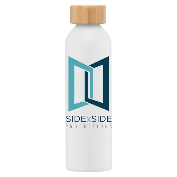 White color option for Eden 20 Oz. Aluminum Water Bottle With Bamboo Lid