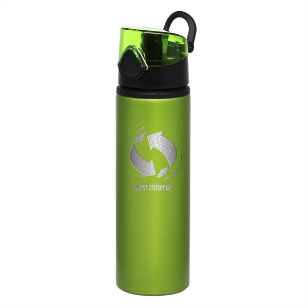 Green color option for 25 Oz. Flip Aluminum Water Bottles W/ Laser Engraving