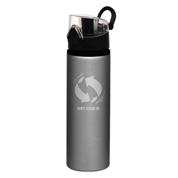 Silver color option for 25 Oz. Flip Aluminum Water Bottles W/ Laser Engraving