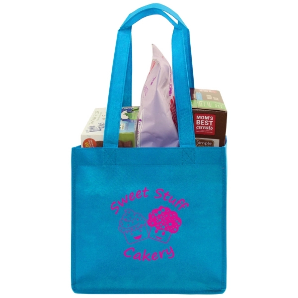 Aqua Blue color option for Hexa Tote Bag   10" X 10"