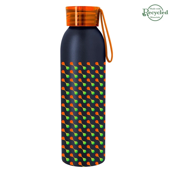Matte Black color option for 22 Oz. Full Color Darby Aluminum Bottle
