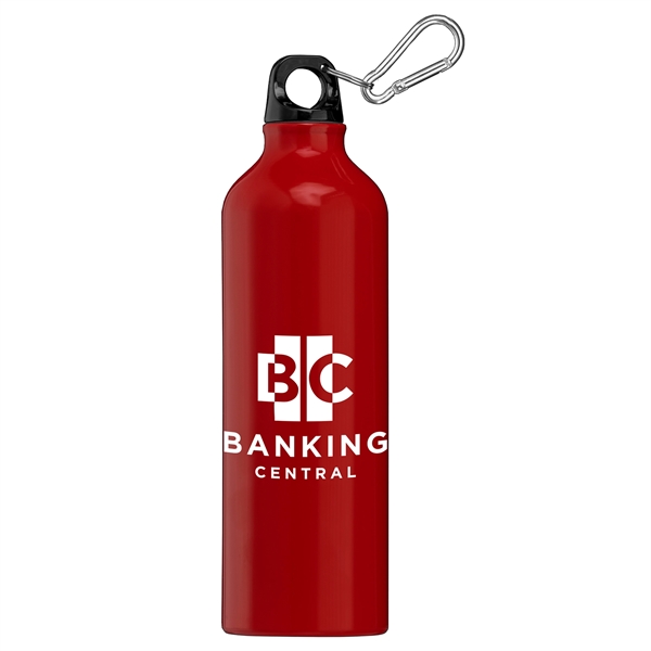 Red-Black color option for Portland Plus   25 Oz. Aluminum Water Bottle   Silkscreen