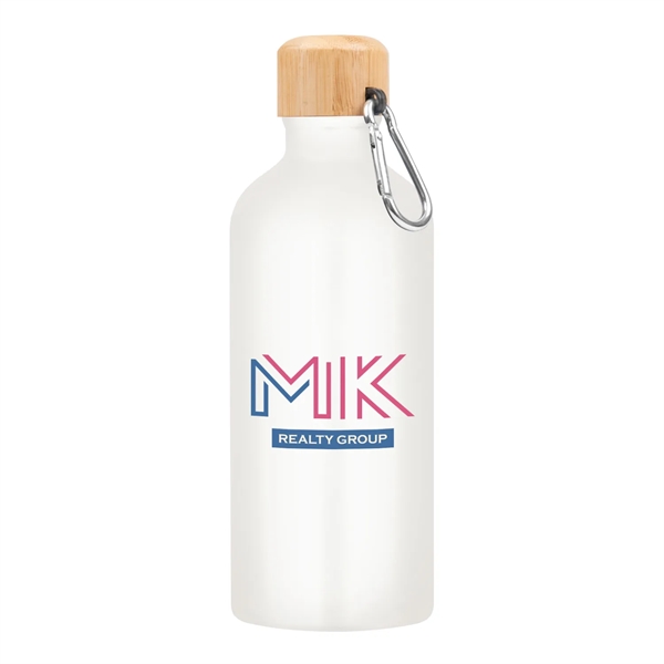 White color option for 20 Oz. Aluminum Tundra Bike Bottle With Bamboo Lid