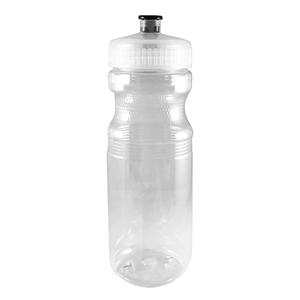 Transparent Clear color option for Poly Pet 24 Oz. Bike Style Sports Bottle With Push Pull Lid