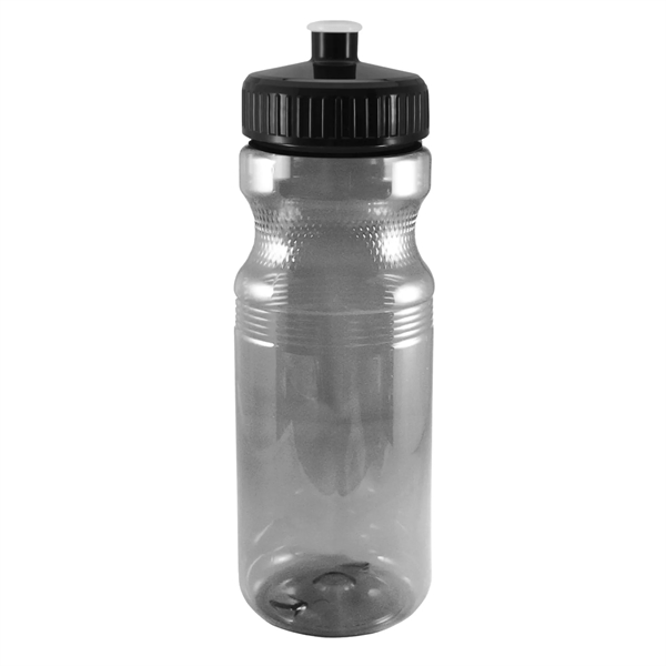 Transparent Smoke color option for Poly Pet 24 Oz. Bike Style Sports Bottle With Push Pull Lid