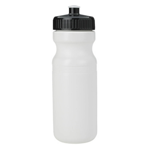 White color option for 24 Oz. Hdpe Bike Style Sports Bottle With Push Pull Lid