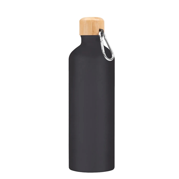 Black color option for 25 Oz. Aluminum Tundra Bike Bottle With Bamboo Lid
