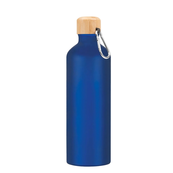 Metallic Blue color option for 25 Oz. Aluminum Tundra Bike Bottle With Bamboo Lid
