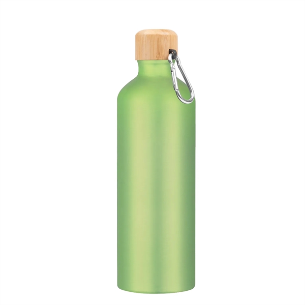 Metallic Green color option for 25 Oz. Aluminum Tundra Bike Bottle With Bamboo Lid