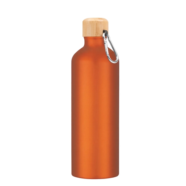 Metallic Orange color option for 25 Oz. Aluminum Tundra Bike Bottle With Bamboo Lid