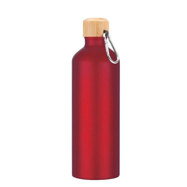 Metallic Red color option for 25 Oz. Aluminum Tundra Bike Bottle With Bamboo Lid