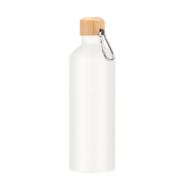 White color option for 25 Oz. Aluminum Tundra Bike Bottle With Bamboo Lid