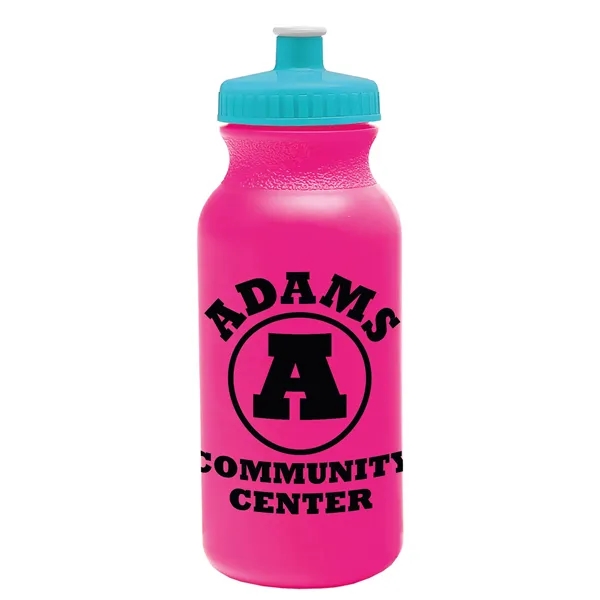 Translucent Hot Pink color option for Omni Bike Bottle   20 Oz.