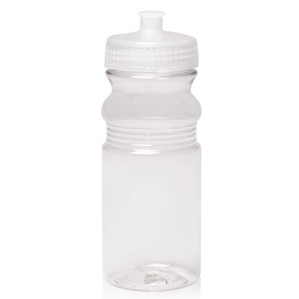 Clear color option for Translucent Usa Made Bike Bottle 20 Oz. Push Cap