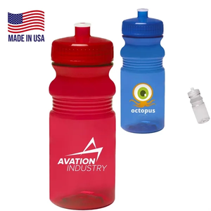 Photo of Translucent Usa Made Bike Bottle 20 Oz. Push Cap