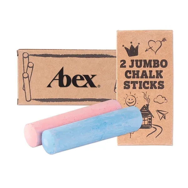 Kraft Box color option for 2 Pack Jumbo Chalk