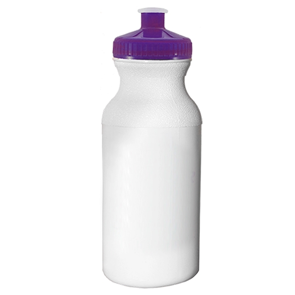 White/Purple Lid color option for Regular Bike Water Bottle