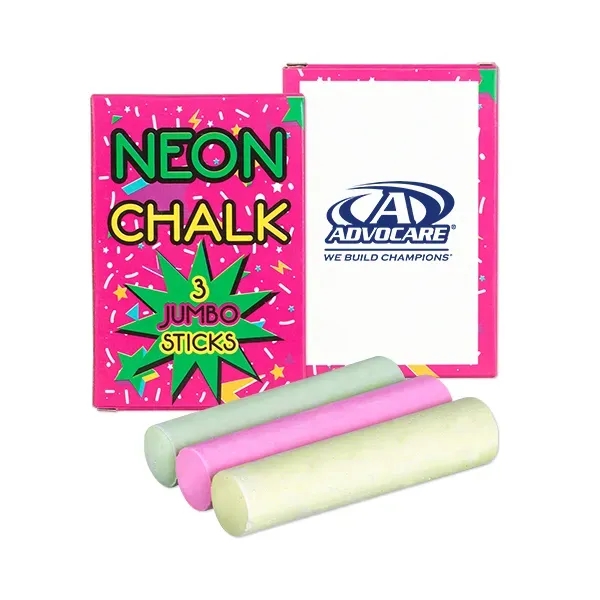 Neon Chalk Pink Box color option for 3 Pc Jumbo Chalk Set