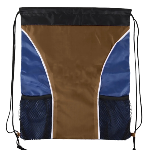 Dark Green color option for Cinch Sports Bag Drawstring W/ Water Bottle Holder (15"X18")