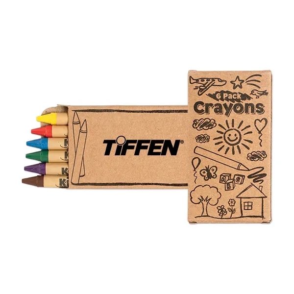 Kraft Box color option for 6 Pack Kids Crayons