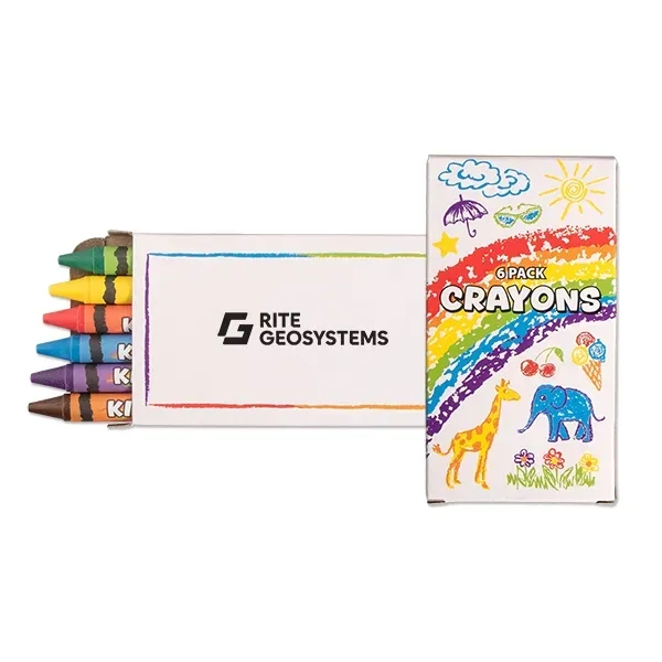 Rainbow Box color option for 6 Pack Kids Crayons
