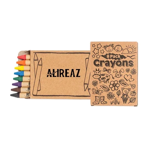 Kraft Box color option for 8 Pack Kids Crayons