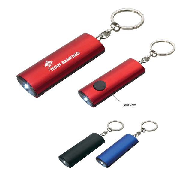 Red color option for Aluminum Key Chain Flashlight