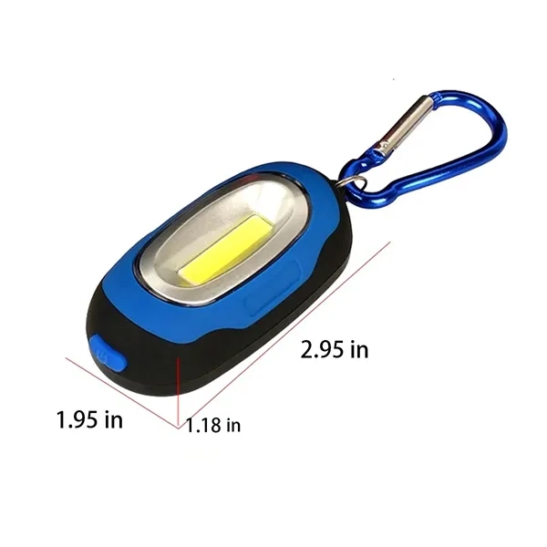 Blue color option for Portable Mini Cob Keychain Light Flashlight With Carabiner
