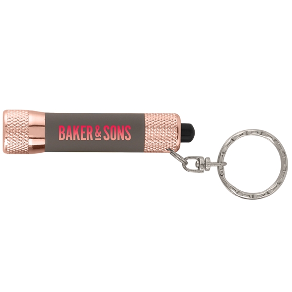 Gray color option for Chroma Softy Rose Gold Classic   Led Flashlight With Keyring