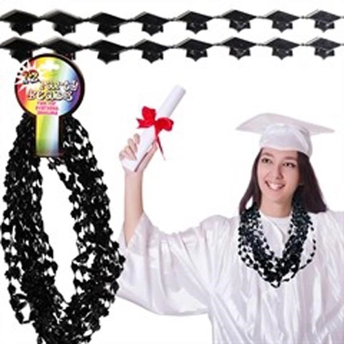 Main photo of Black Graduation Cap Beads