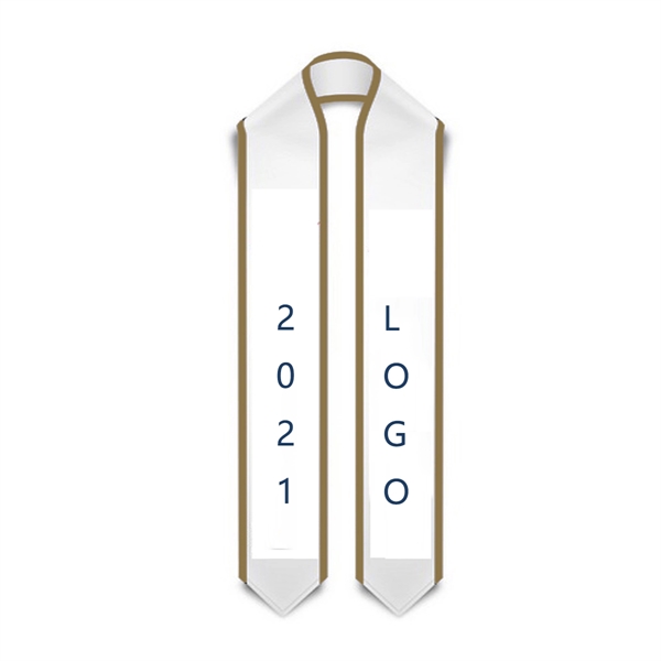 White color option for Classic Graduation Stoles Unisex Adult 72" / 60" Long