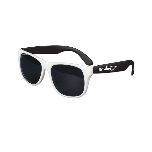 White-Black color option for White Frame Classic Sunglasses
