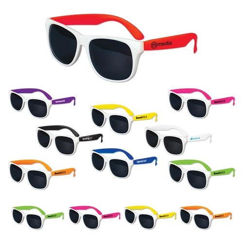 Main photo of White Frame Classic Sunglasses
