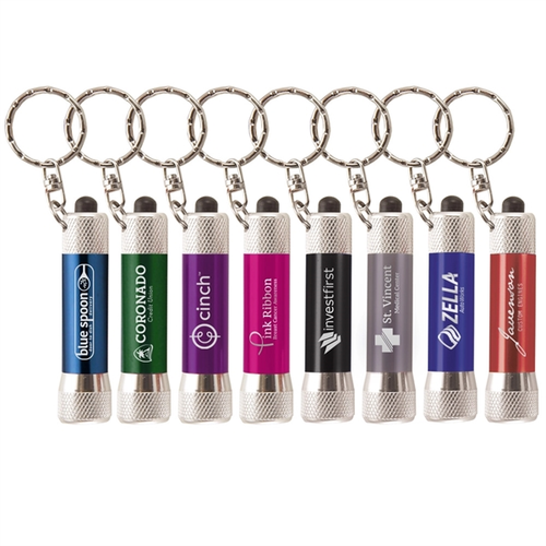 Main photo of Chroma   Laser Engraved Metal Led Flashlight With Keyring